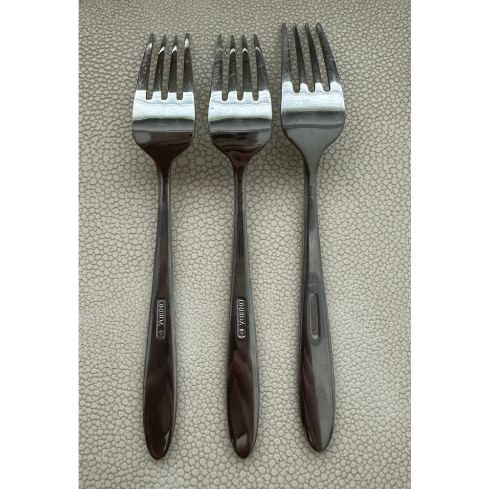 Oneida Glissade Dinner Fork Stainless Set of 3 Forks 7 7/8